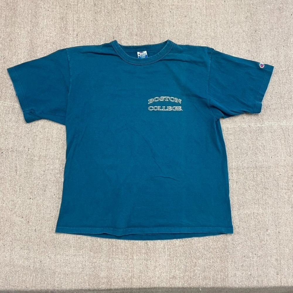 Vintage Boston College BC T Shirt Men XL Blue 1990s Champion
